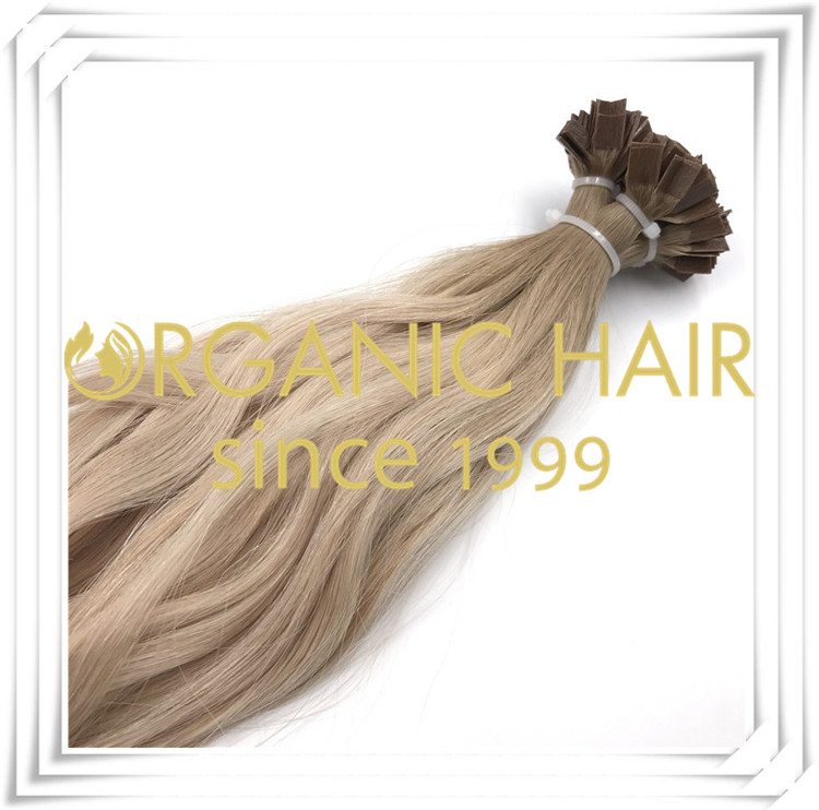 Natural straight V tip ombre color hair extension C004